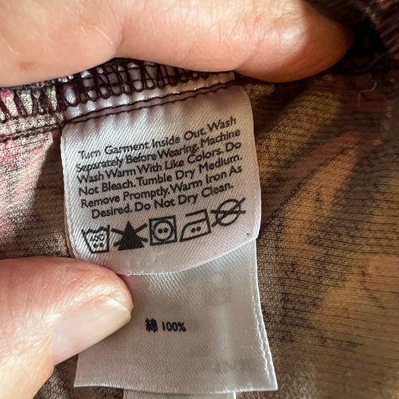 Eddie Bauer Women's Sz XXL Corduroy Button Down Fall Leaf Pattern Top - Picture 7 of 7